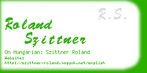 roland szittner business card